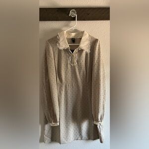 Balloon Long Sleeve Mini Dress - Wild Fable Gray/Honey Yellow Floral XL